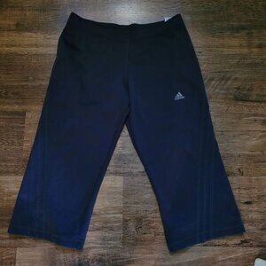 Women's Adidas Gray crop cropped athletic pants Climate Medium
